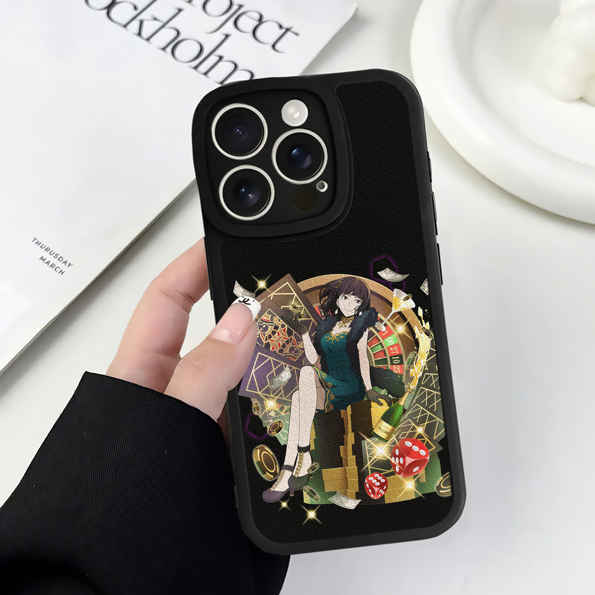 （画像用） 文豪ストレイドッグス Bungo Stray Dogs 【iPhone 16シリーズ対応】シリコンスマホケース（レザー調） 材質：シリコン